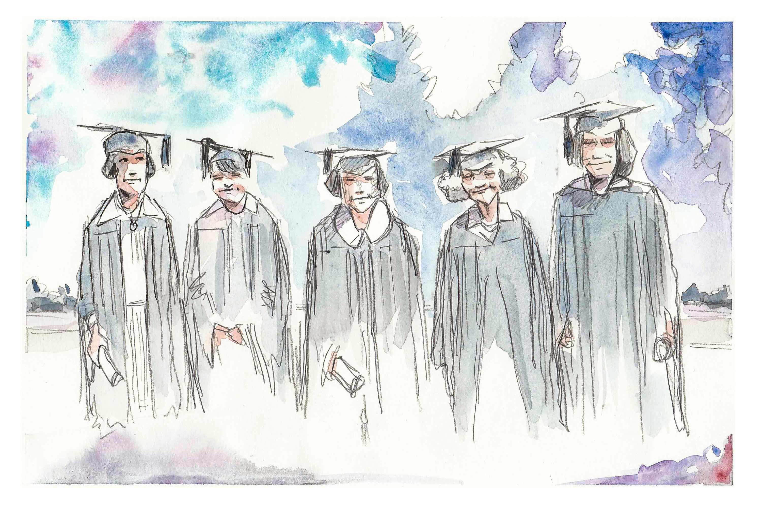 Dooble by Steven White of the First Five Women Graduates at Virginia Tech.