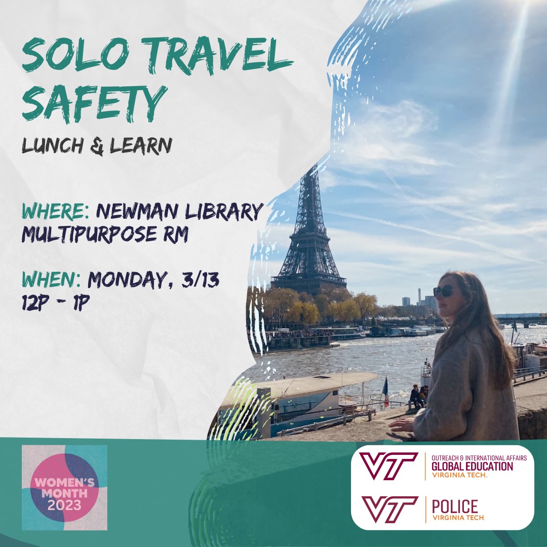 Solo Travel Safety flyer
